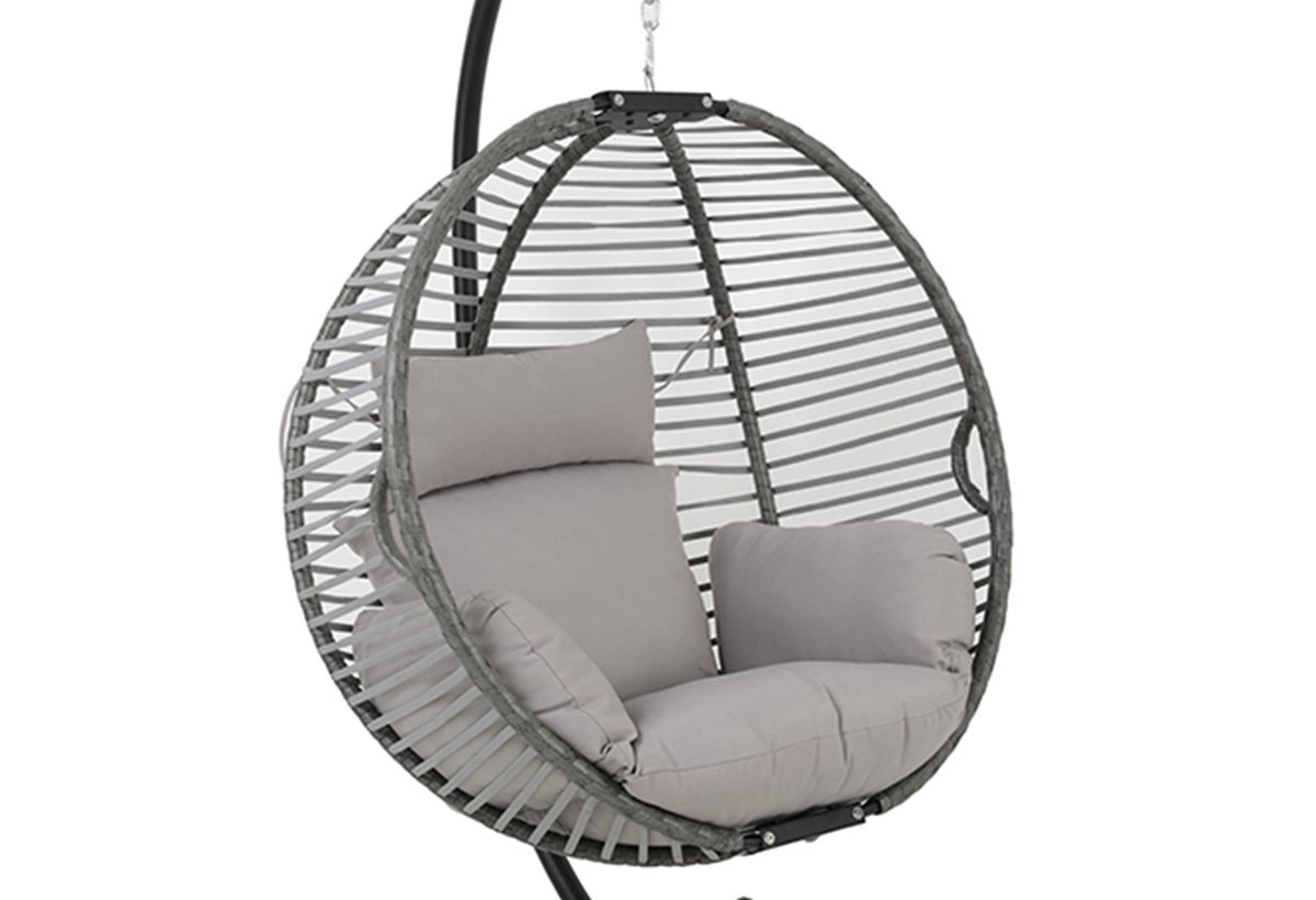 Ζουμ στο εσωτερικό της πολυθρόνα και το στρογγυλό σχήμα